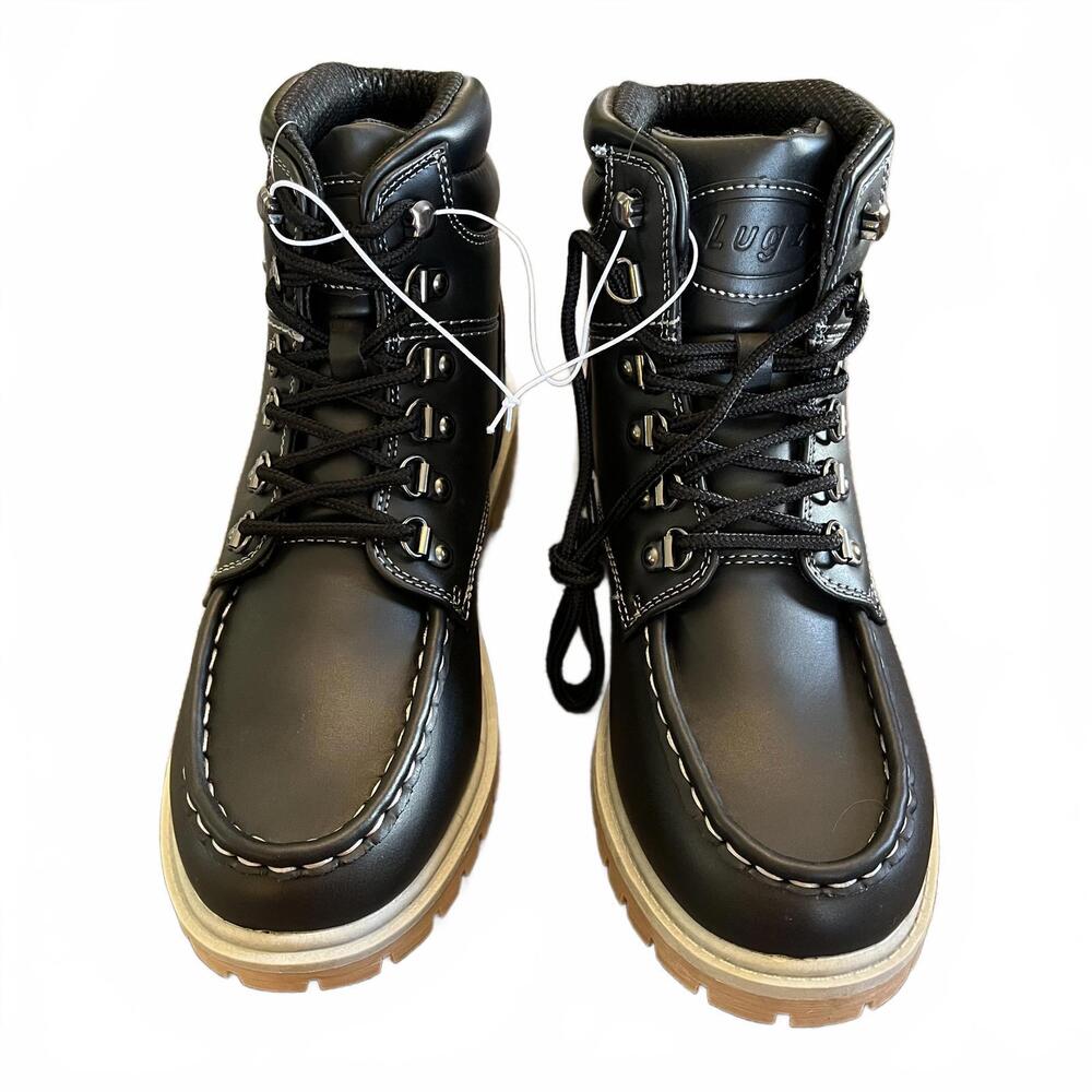 Lugz Men's Black Meramec Slip Resistant Lace Up Boots NIB Size 8 - Picture 2 of 6